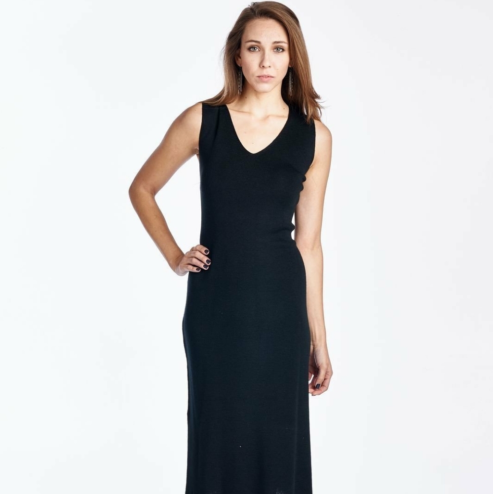 Women's Wool 2 Piece Sweater Dress with Ball Trim